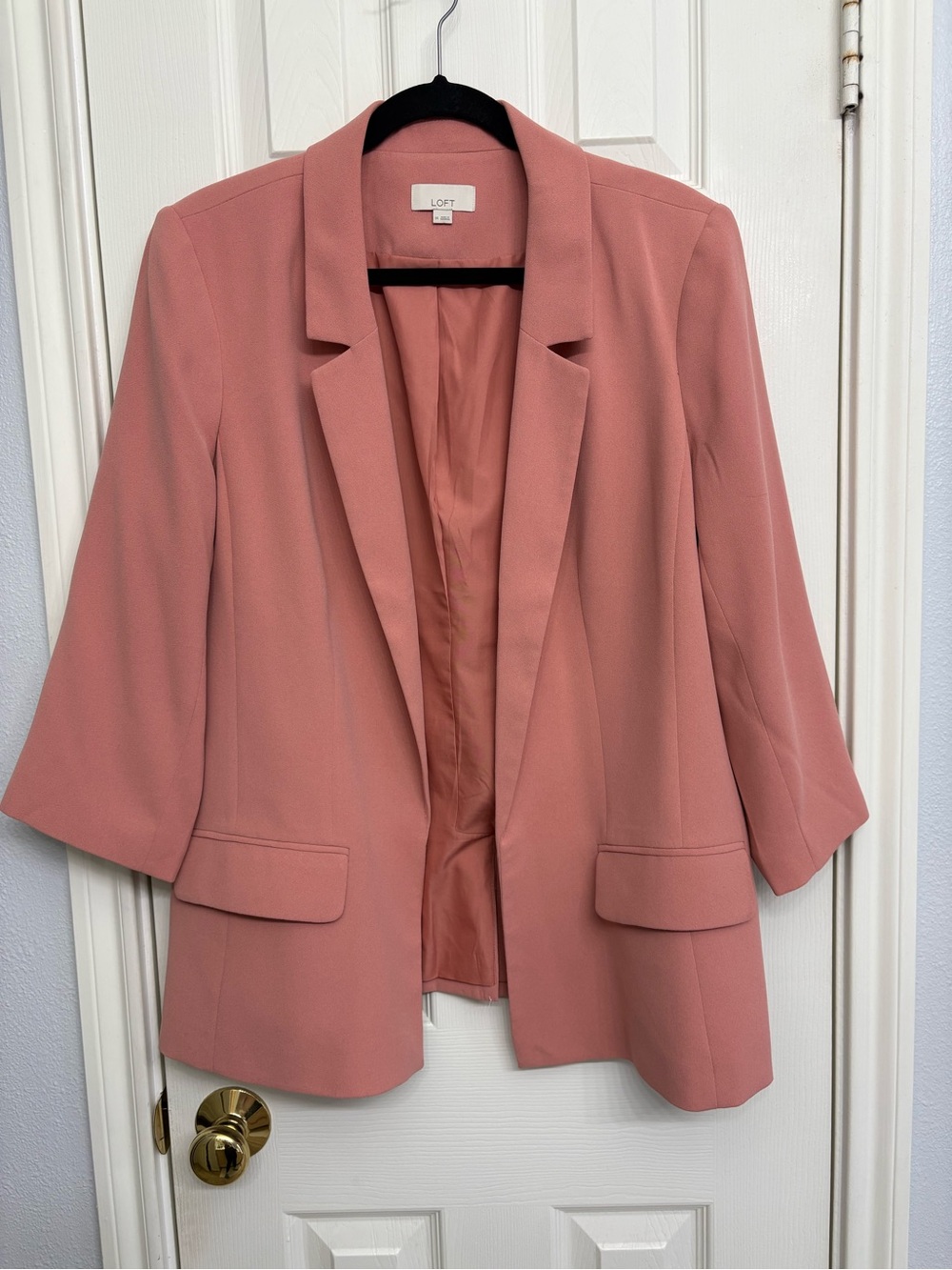 LOFT Rose Pink Open-Front Blazer